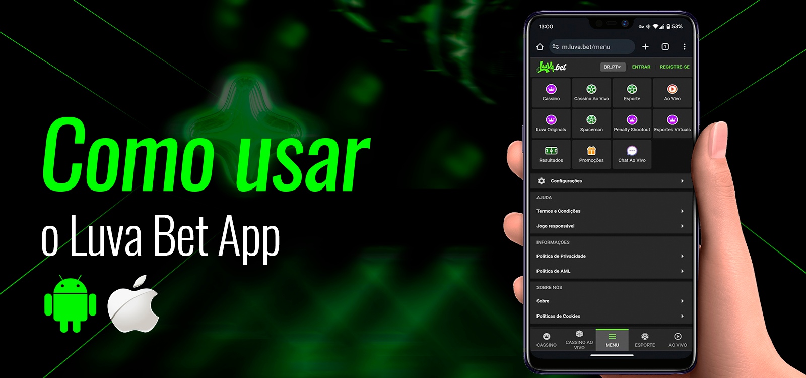 Como começar a usar o aplicativo Luva Bet