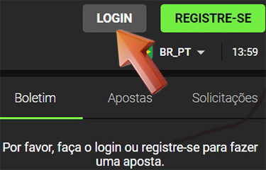 Escolha a opção “Login”